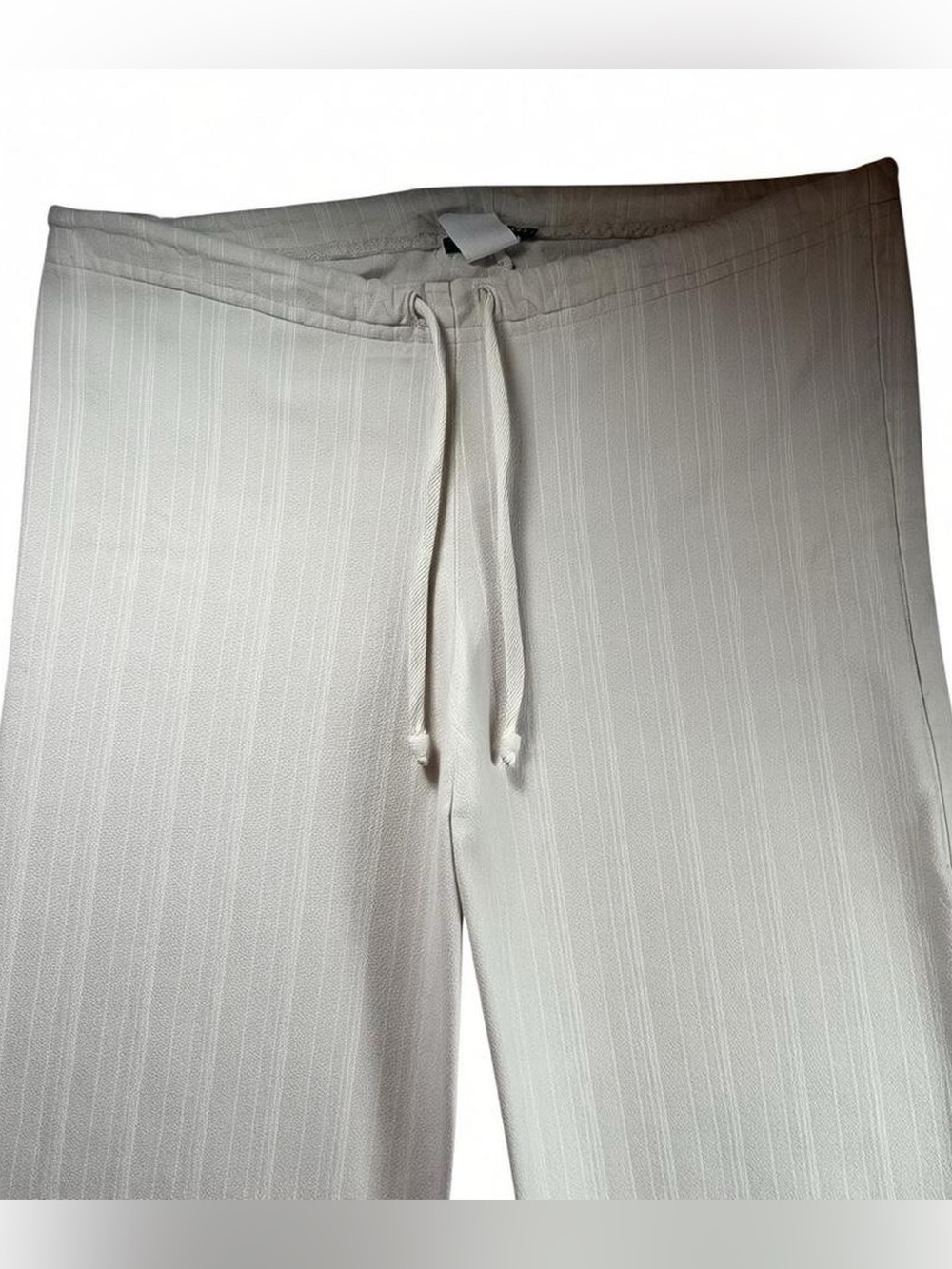 Vintage Wet Seal Cream Striped Linen Pants